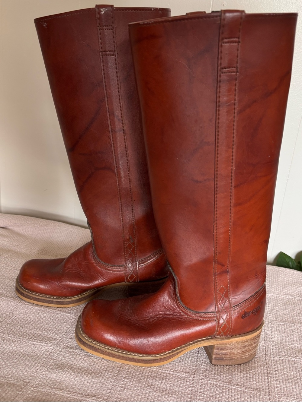dingo Chestnut Brown Leather Knee-High Campus Tall Boots 5 M